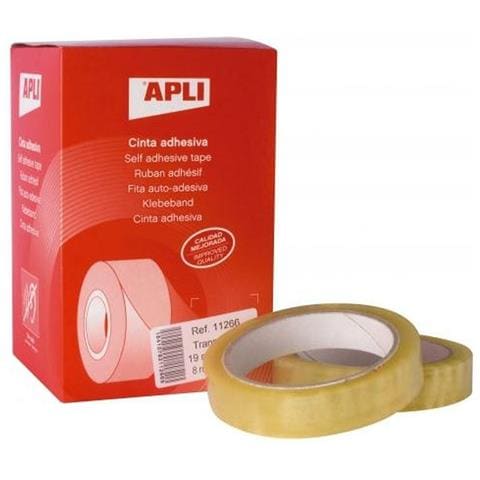 Nastro Adesivo Apli Trasparente 8 Pezzi 19 Mm X 66 M - Foto 1