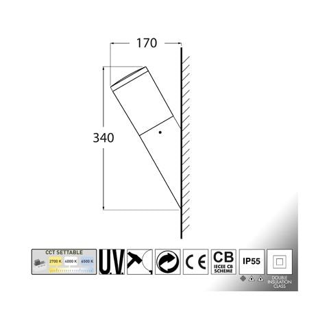 AMELIA FS GRIGIO OPALE E27 A60 LED 11W CCT 3WHITE - Foto 3