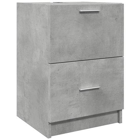 Mobile Lavabo Grigio Cemento 80x33x60 Cm In Legno Multistrato - Foto 2