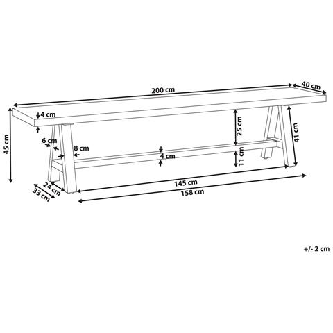 Panchina 200 Cm Grigio Tonnare - Foto 7