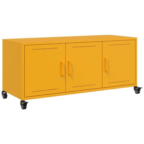 Mobile TV Giallo Senape 100,5x39x43,5 cm in Acciaio - Foto 1