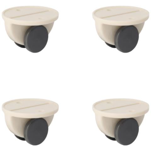 Ruote Girevoli Autoadesive, Mini Ruote Girevoli Adesive Per Contenitori Di Stoccaggio White - Foto 1