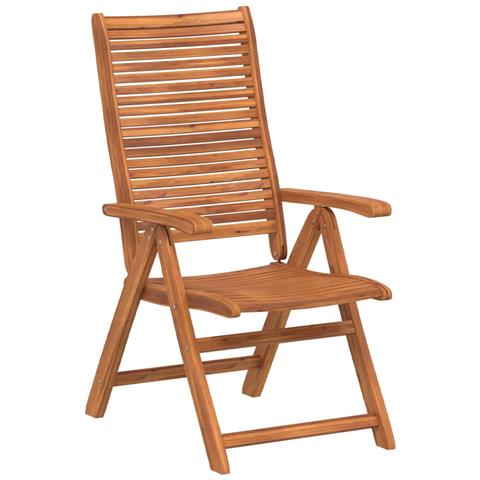 Sedie Giardino Reclinabili 4 Pz 56x72x107 Legno Massello Acacia - Foto 3