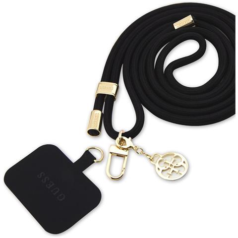 Tracolla Universale Per Smartphone Modello 4g Charm Con Ciondolo, Nero / Oro - Foto 1