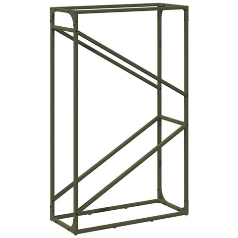 Rastrelliera per Legna da Ardere Verde Oliva 60x25x100 cm - Foto 1