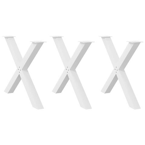Gambe Tavolo Pranzo A X 3 Pz Bianco 90x(72-73) Cm Acciaio - Foto 1