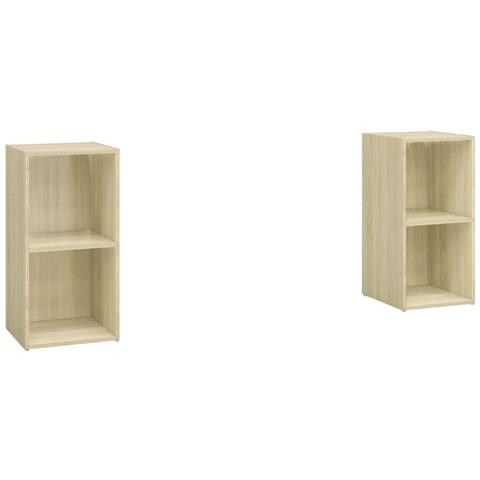 Mobili Tv 2 Pz Rovere Sonoma 72x35x36,5 Cm In Legno Multistrato - Foto 1