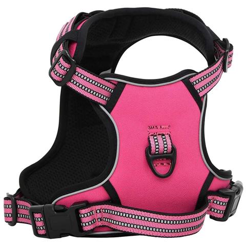 Pettorina per Cani con Guinzaglio e Collare Regolabile Rosa M - Foto 2