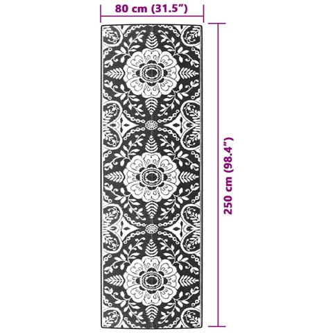 Tappeto da Esterno ARAKIL Rosa 80x250 cm PP - Foto 6