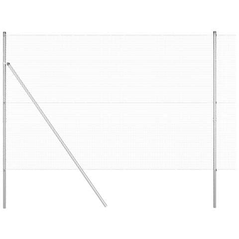 Set di pali per recinzione Set di 2 Acciaio galvanizzato 10 x 1,5 m - Foto 1