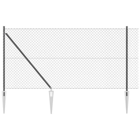Recinzione a maglie con punte 10 x 1 m Acciaio rivestito in PVC - Foto 1