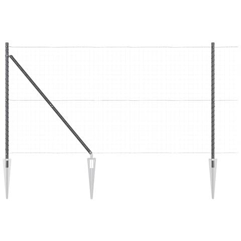 Pali per Recinzione con Punta 52 pz Ø32 mm 140 cm Acciaio Galvanizzato - Foto 1