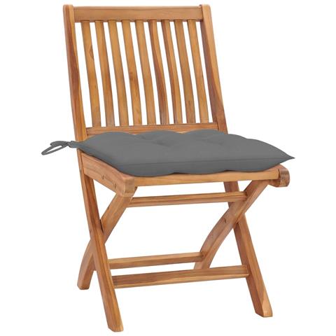 Lusso Casadino -  Sedie Da Giardino Pieghevoli Con Cuscini 8 Pz Massello Di Teak - Foto 1