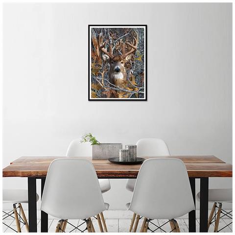 Pittura Con Diamanti 5d Mosaico Realistico Cervo 30 X 40 Cm Fai Da Te - Foto 2