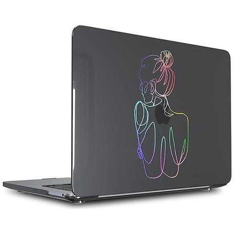 Custodia Per Macbook Air 13"" Con Protezione Tastiera Resistente Nera - Foto 1