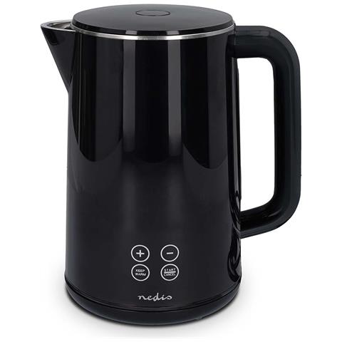 Bollitore Elettrico Da 1,7 L 2200 W Con Indicatore Di Temperatura, Nero - Foto 2