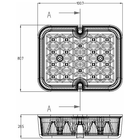 Fanale Led Retronebbia 101x81mm - Foto 3
