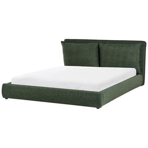 Letto Tessuto Bajonna 180 X 200 Cm Verde Scuro - Foto 2