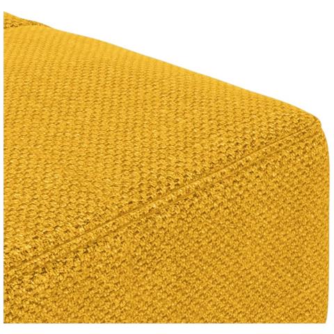 Divano Letto a 2 Posti con 2 Cuscini Giallo in Tessuto - Foto 9