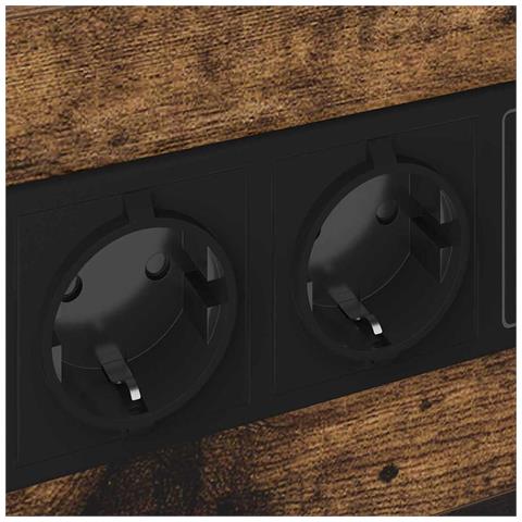 Armadio da Notte Rovere fumo 40 x 31 x 60 cm Legno multistrato - Foto 9