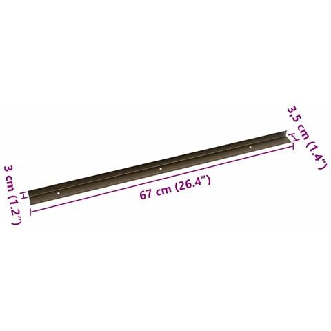 Paragradini 30 pcs Marrone 67 cm Alluminio - Foto 8