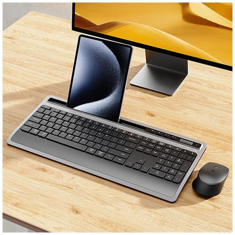 Combo Tastiera E Mouse Wireless 2.4g Con Controllo Volume E Design Ergonomico - Foto 5