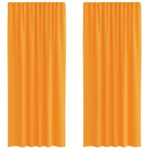 Tende in Voile con Tasche per Aste 2 pz Arancio - Foto 1