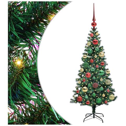 Albero di Natale artificiale con luci integrate Verde 120 cm - Foto 1