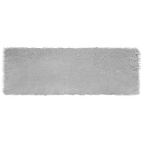 Tappeto Pecora Tafalla Grigio 80 x 250 cm Poliestere - Foto 1
