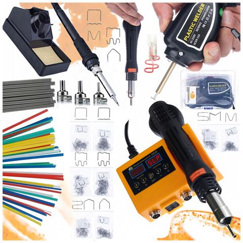 Stazione Saldante 2 In 1 Orange Husky Oh660 - 660w, Display Led, Set Completo Per Saldatura Plastica E Riparazioni - Foto 1