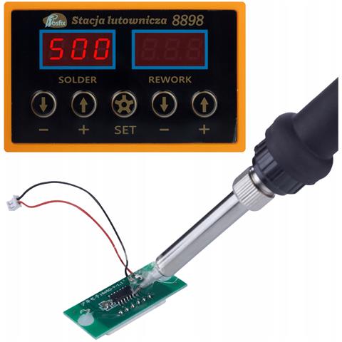 Stazione Saldante 2 In 1 Orange Husky Oh660 - 660w, Display Led, Set Completo Per Saldatura Plastica E Riparazioni - Foto 8