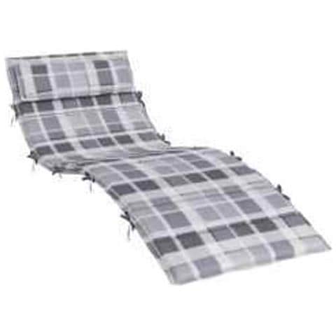 Cuscino per Lounger Sole Grigio 178 x 60 x 4 cm Tessuto Oxford - Foto 1