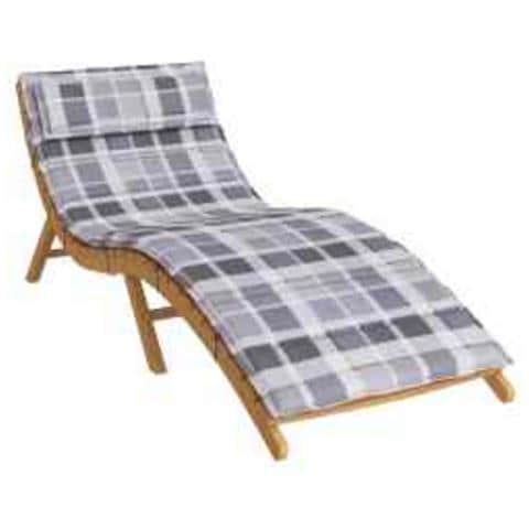 Cuscino per Lounger Sole Grigio 178 x 60 x 4 cm Tessuto Oxford - Foto 2