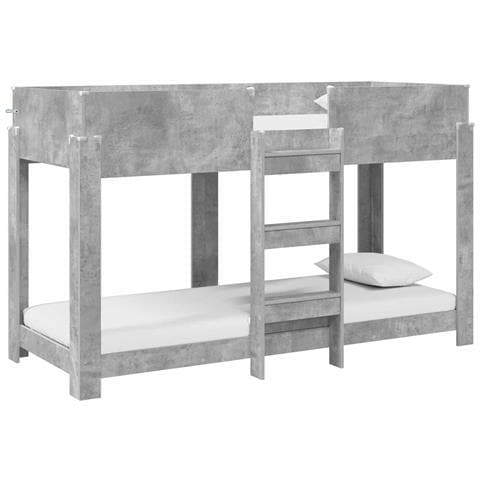 Letto a Castello per Bambini Grigio cemento 75 x 190 cm - Foto 1