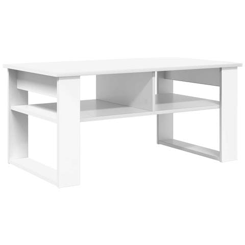 Tavolino da salotto Bianco 96 x 54 x 44 cm Legno multistrato - Foto 1