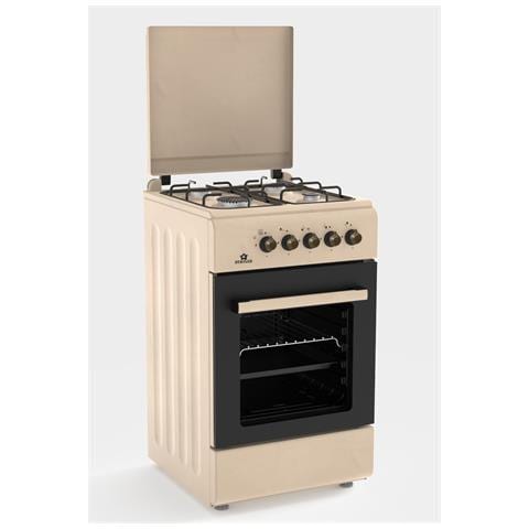 Cucina 4 Fuochi Forno a gas 50x50 cm Beige 55 G40F BEIGE - Foto 1