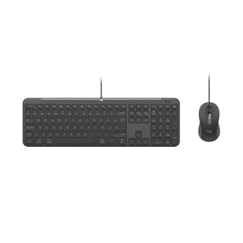 920-013343 tastiera Mouse incluso Casa /ufficio USB QWERTZ Tedesco Grafite - Foto 1