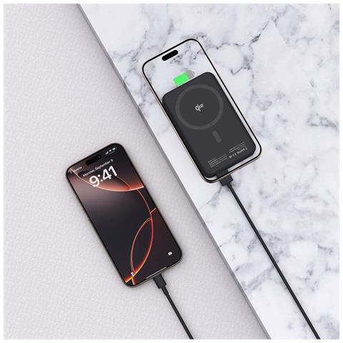 Pb24 Lifemag Qi2 Magsafe 10 000 Mah Powerbank - Nero - Foto 1