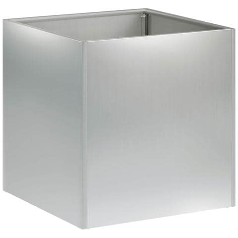 Vaso da giardino Argento 20 x 20 x 20 cm Acciaio zincato - Foto 1