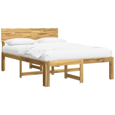 Letto matrimoniale con testiera ROSTOCK Bianco 160 x 200 cm - Foto 1