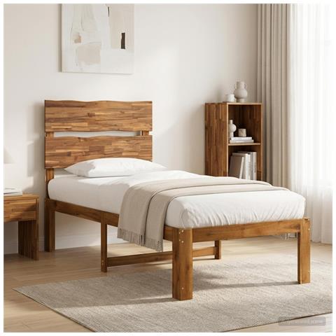 Letto Singolo con Testiera ROSTOCK Naturale 90 x 200 cm - Foto 2