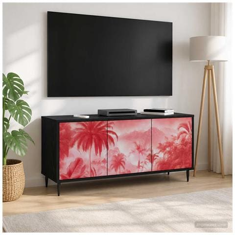 Mobile TV AACHEN 102 x 33 x 51 cm Rovere Nero - Foto 2