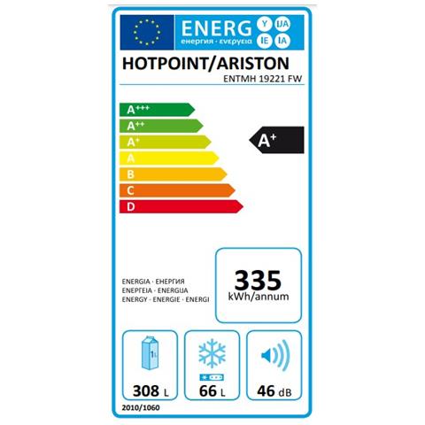 HOTPOINT - Frigorifero Doppia Porta ENTMH 19221 FW Total No Frost Classe  Energetica A+ Colore Inox - ePRICE