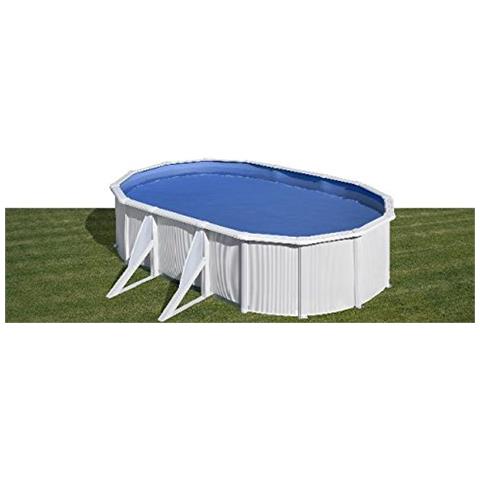Piscina Ovale Bora Bora, 4 Supporti, Filtro Motorizzato Cartuccia, Bianca 500x300xh. 120 Cm - Foto 1
