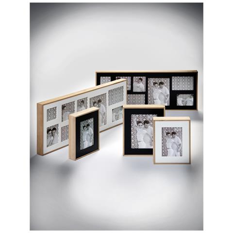 Double naturale / nero 15x20 legno Portafoto YP520B - Foto 2
