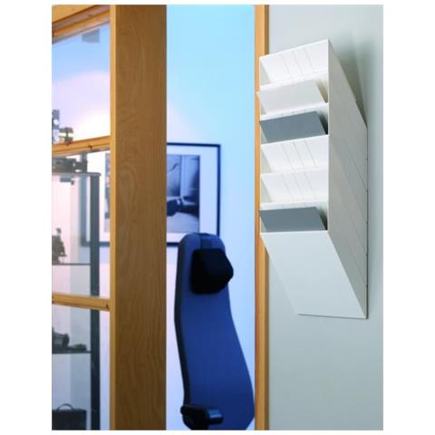 Flexiboxx 6 A4 Orizzontale Espositore Da Parete 6 Bianco - Foto 1