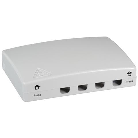I-CASE FTTH4 - Scatola di connessione indoor FTTH per 4 fibre, 4 adattatori, IP20 - Foto 1