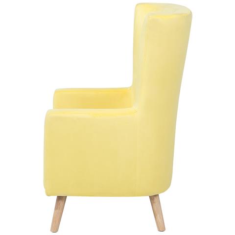 Poltrona In Tessuto Vellutato Giallo Oneida - Foto 33