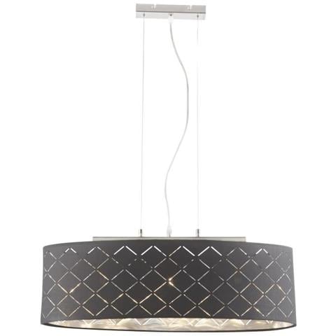 Sospensione In Nichel Opaco 3 x E27 140 x 25 x 65 cm Nero Dorato - Foto 1