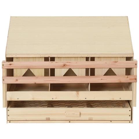 Casetta Cova per Galline 3 Scomparti 72x33x54 cm Legno di Pino - Foto 7